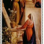 Mary Visits the Mother of John the Baptist.  Painting by Carl Bloch