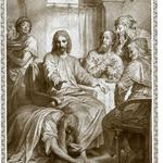 Jesus Forgives the Sinful Woman.  Drawing by Heinrich Hoffmann.