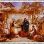 Jesus with Mary and Martha.  Painting by Heinrich Hoffmann.