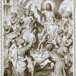 Jesus' Entry Into Jerusalem.  Drawing by Heinrich Hoffmann.