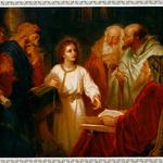 The Boy Jesus with the Doctors in the Temple. Painting by Heinrich Hoffmann