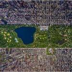 Amazing view of Central Park in Manhattan, New York, from above.